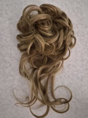 Women’s Light Brown Curly Hairpiece - Voluminous Updo Extension